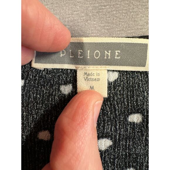 Pleione Semi Sheer Flowy Heart Top Women’s Size M Rayon Crinkle Ruffle Boho - Picture 2 of 12